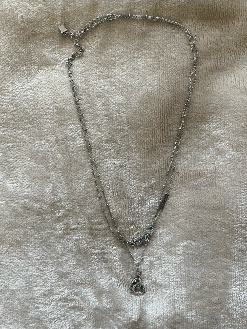 Charmed Aroma Slytherin Layered Necklace